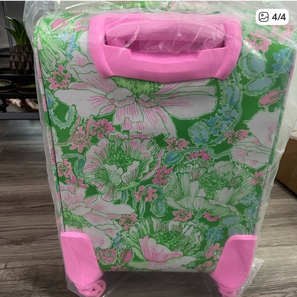 💚🌸NWT Lilly Pulitzer Rolling Suitcase GWP In Poppyland💚🌸 - Picture 5 of 5